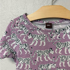 tea collection jaguar print purple tee 4Y