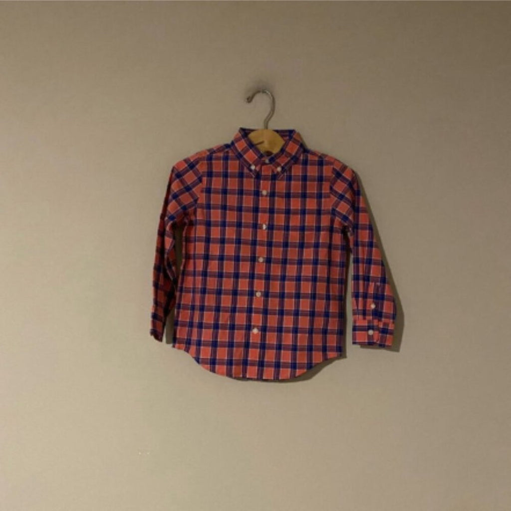 janie and jack boys' plaid button-down 4Y