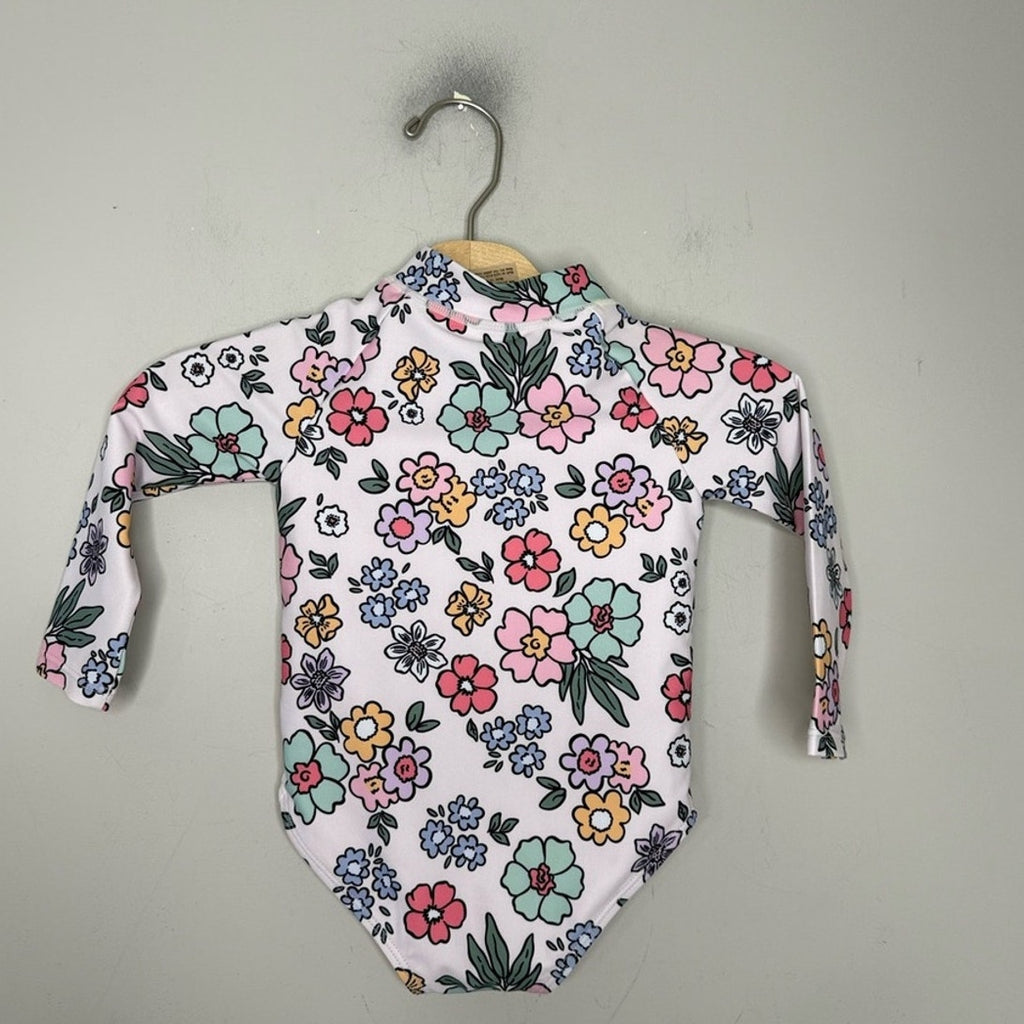 little haven cloth floral rashguard swim 12-18M