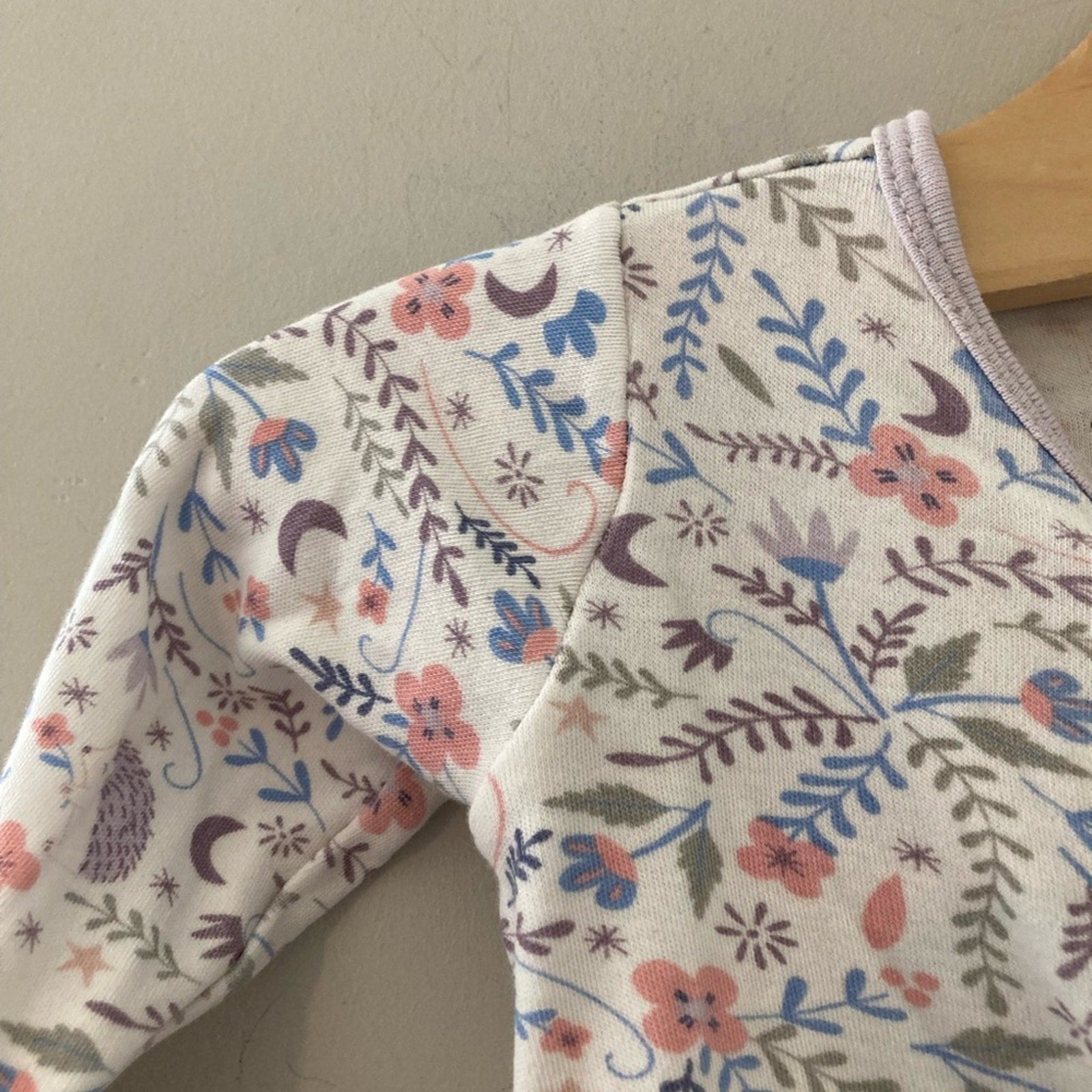 magnetic me e=mc2 hedgehog floral footie 0-3M