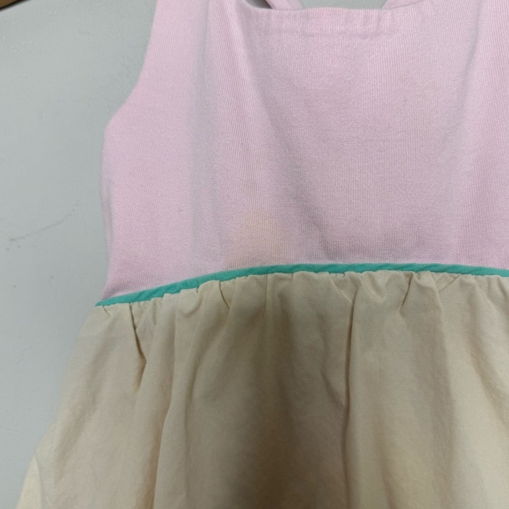 hanna andersson cream dress embroidery 3Y