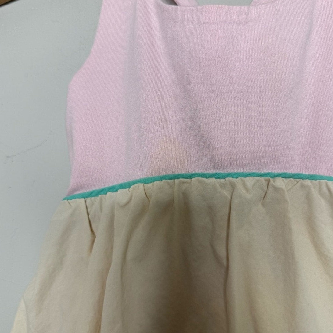 hanna andersson cream dress embroidery 3Y