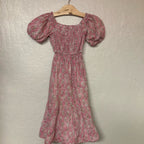 zara girls' pink floral dress 6Y