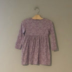 h&m purple floral long-sleeve dress 5-6Y
