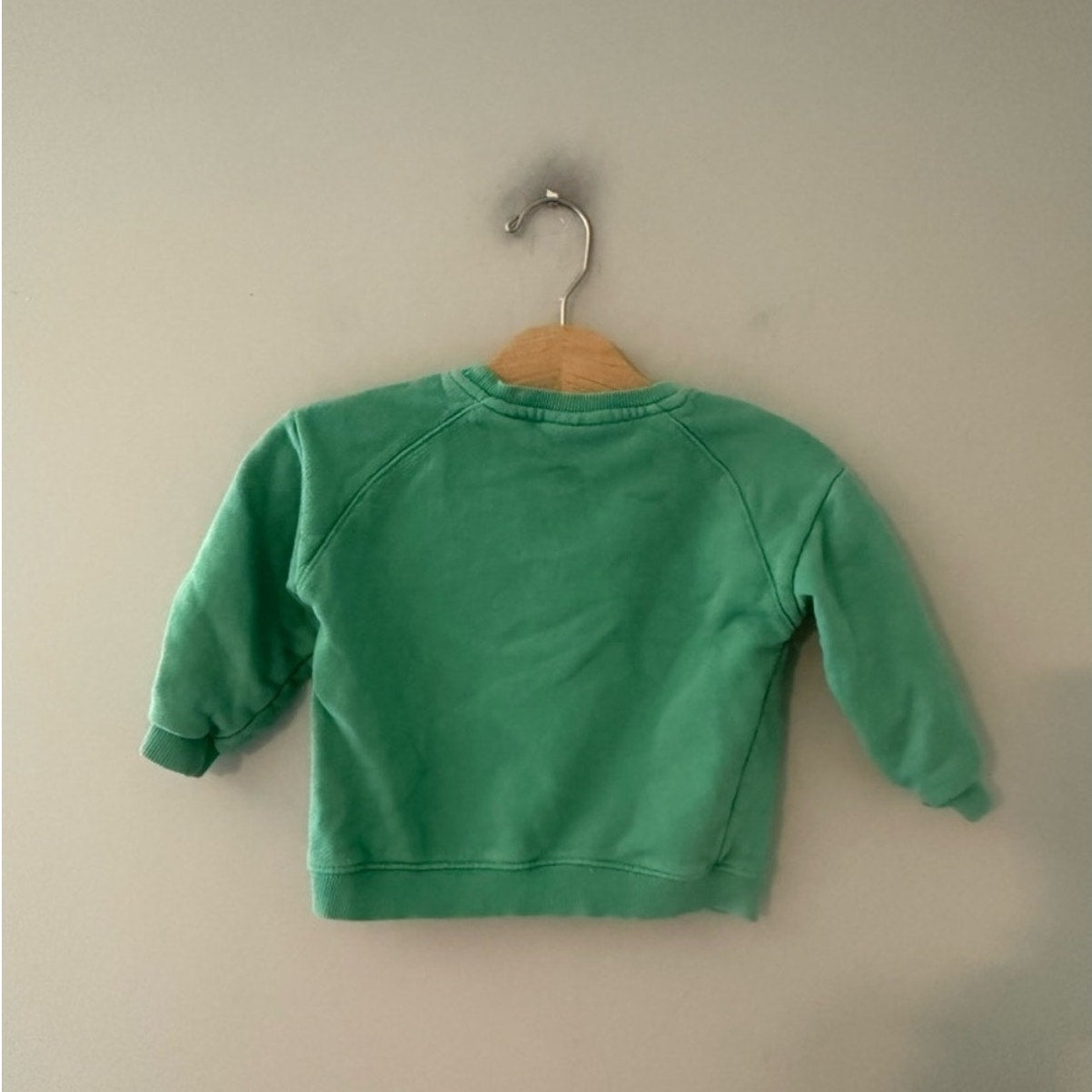 zara green crewneck sweatshirt 12-18M