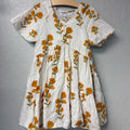 zara cream orange floral dress 8-9Y