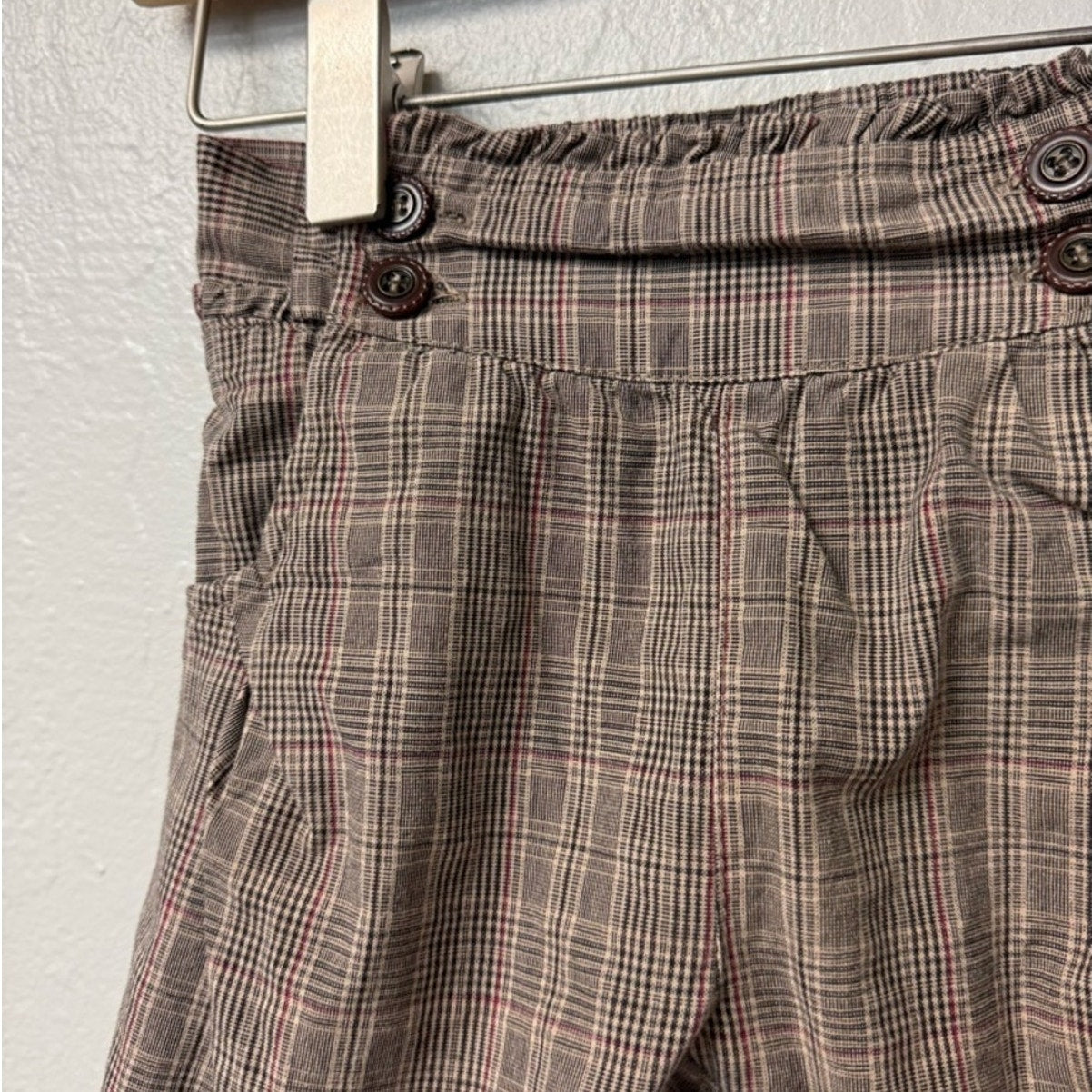 zara girls' plaid pants 9-12M