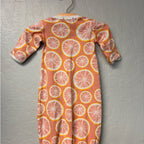 milkbarn organic cotton citrus gown 0-3M