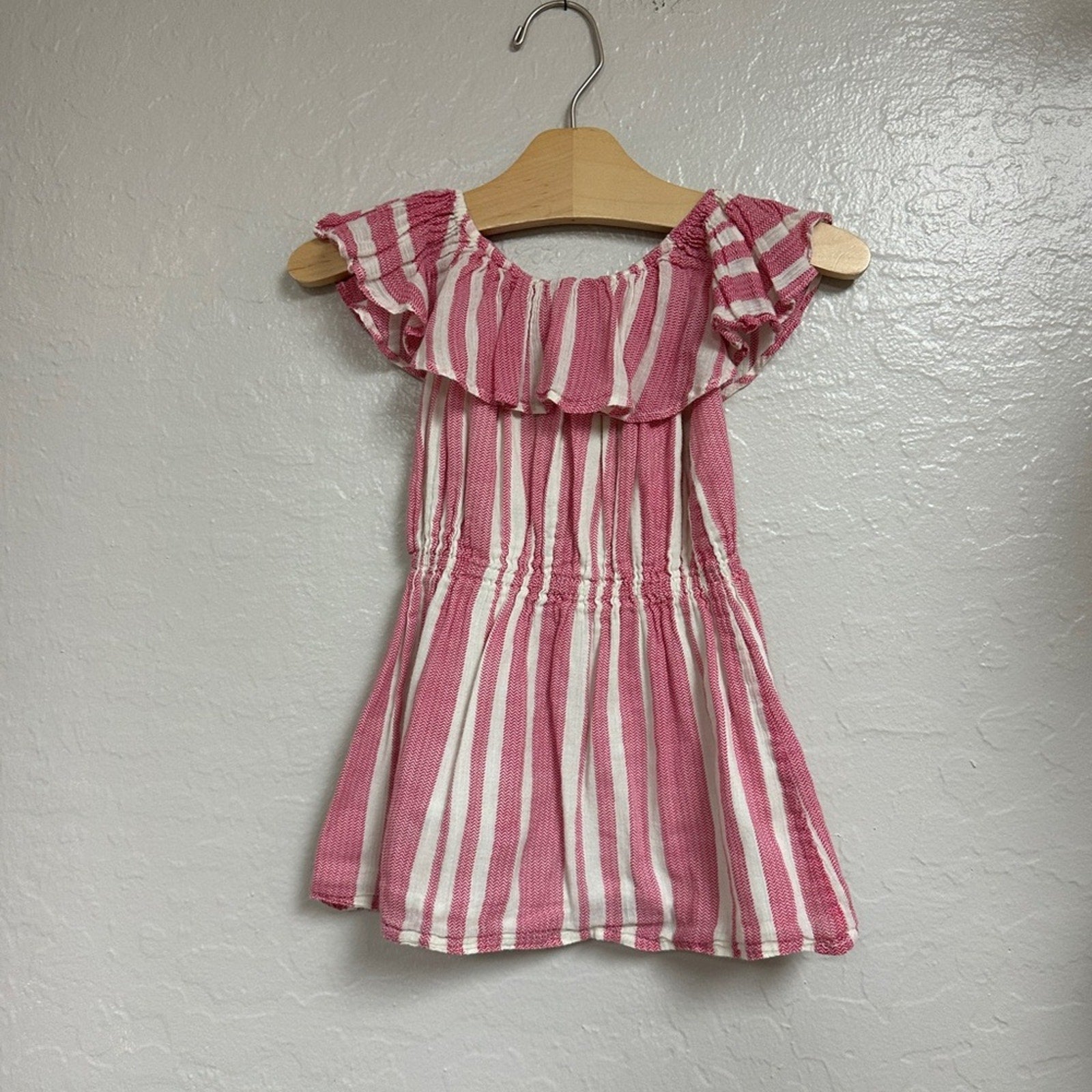 peek little peanut flutter sleeve romper 2T
