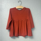 figge burnt orange peplum top long-sleeve 5Y