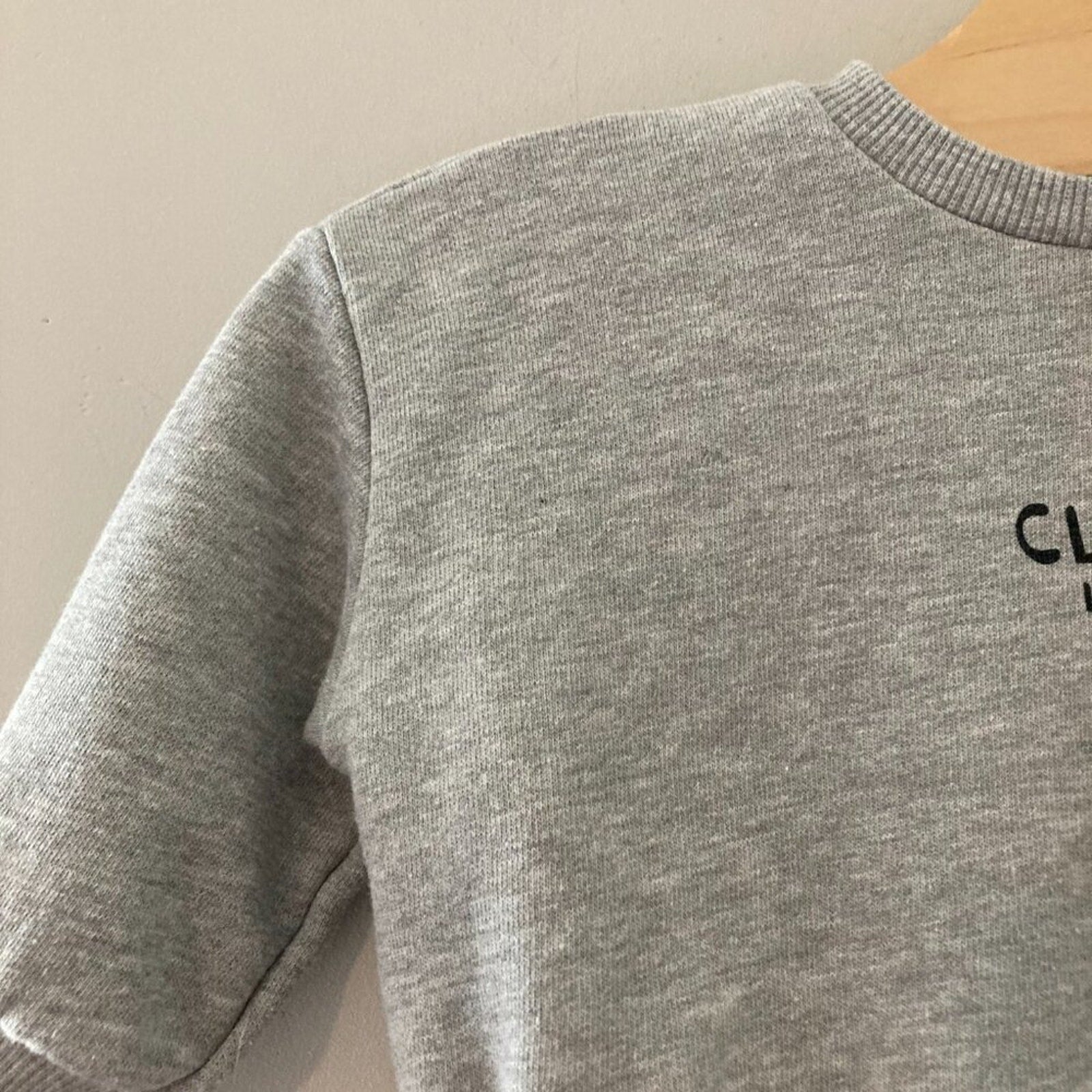 zara girls' gray sweatshirt dress tulle skirt 9-12M