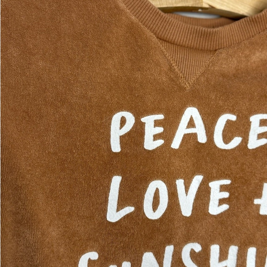 little co. pullover sweatshirt tan cotton 24M