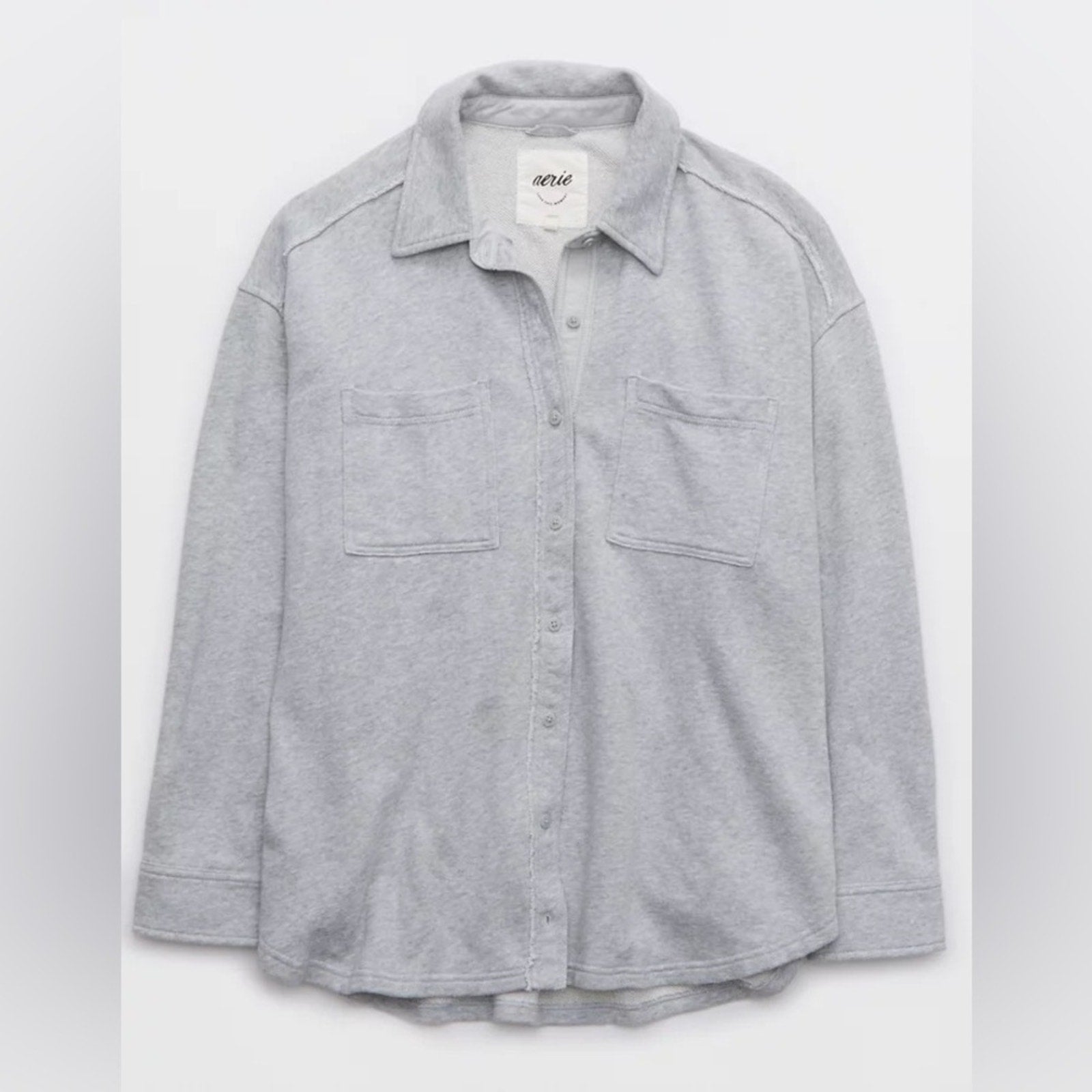 aerie gray shacket LARGE