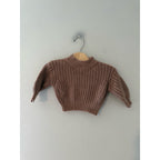 quincy mae chunky brown sweater 3-6M