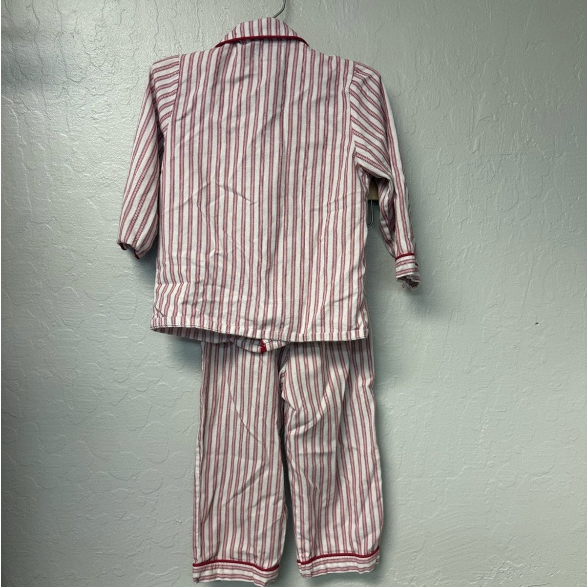 maisonette red stripe pajama set 3Y