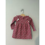 zara red floral dress 2-3Y