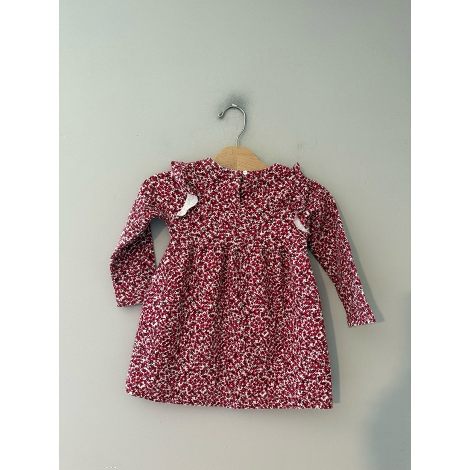 zara red floral dress 2-3Y