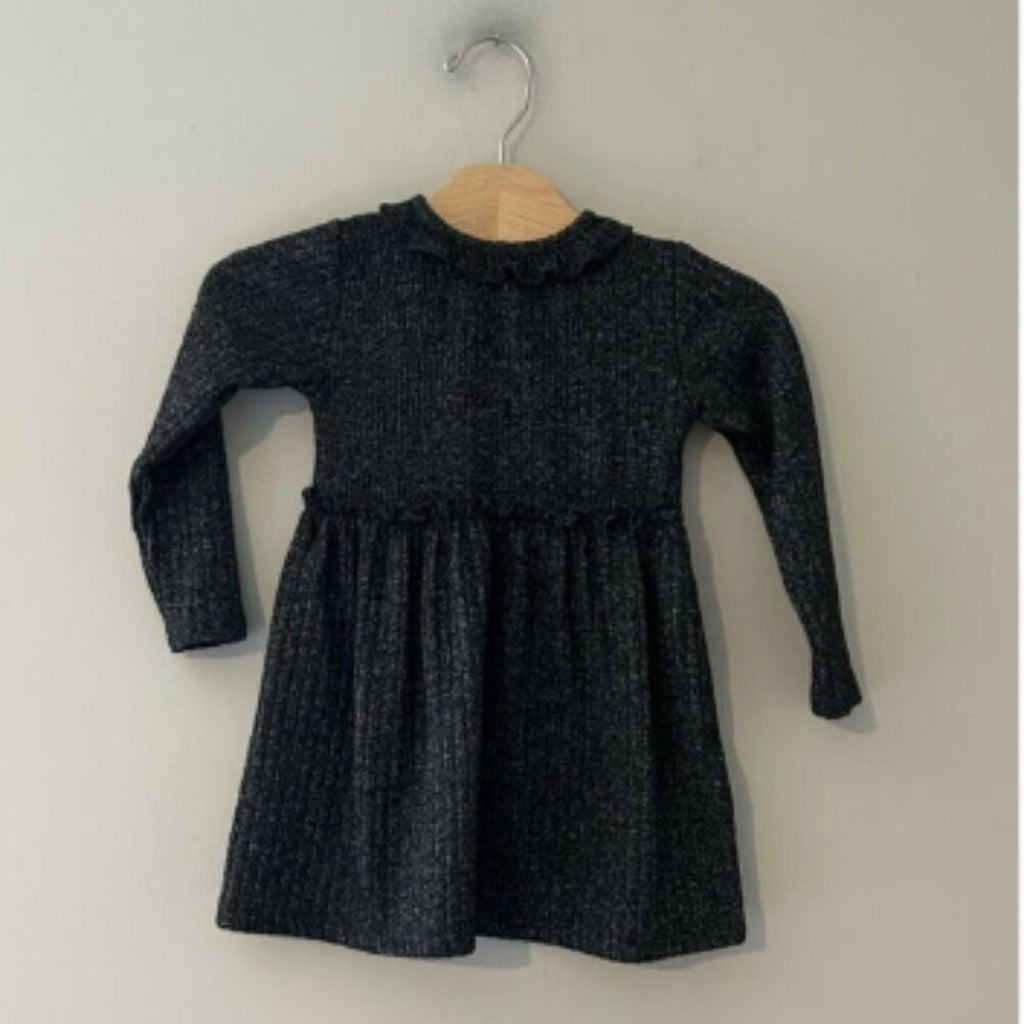zara girls' charcoal dress 12-18M