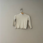zara girls' cream mockneck long-sleeve 18-24M