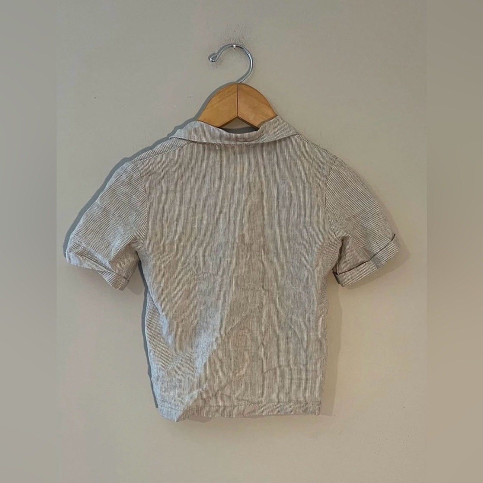 h&m boys' linen blend stripe top 2T