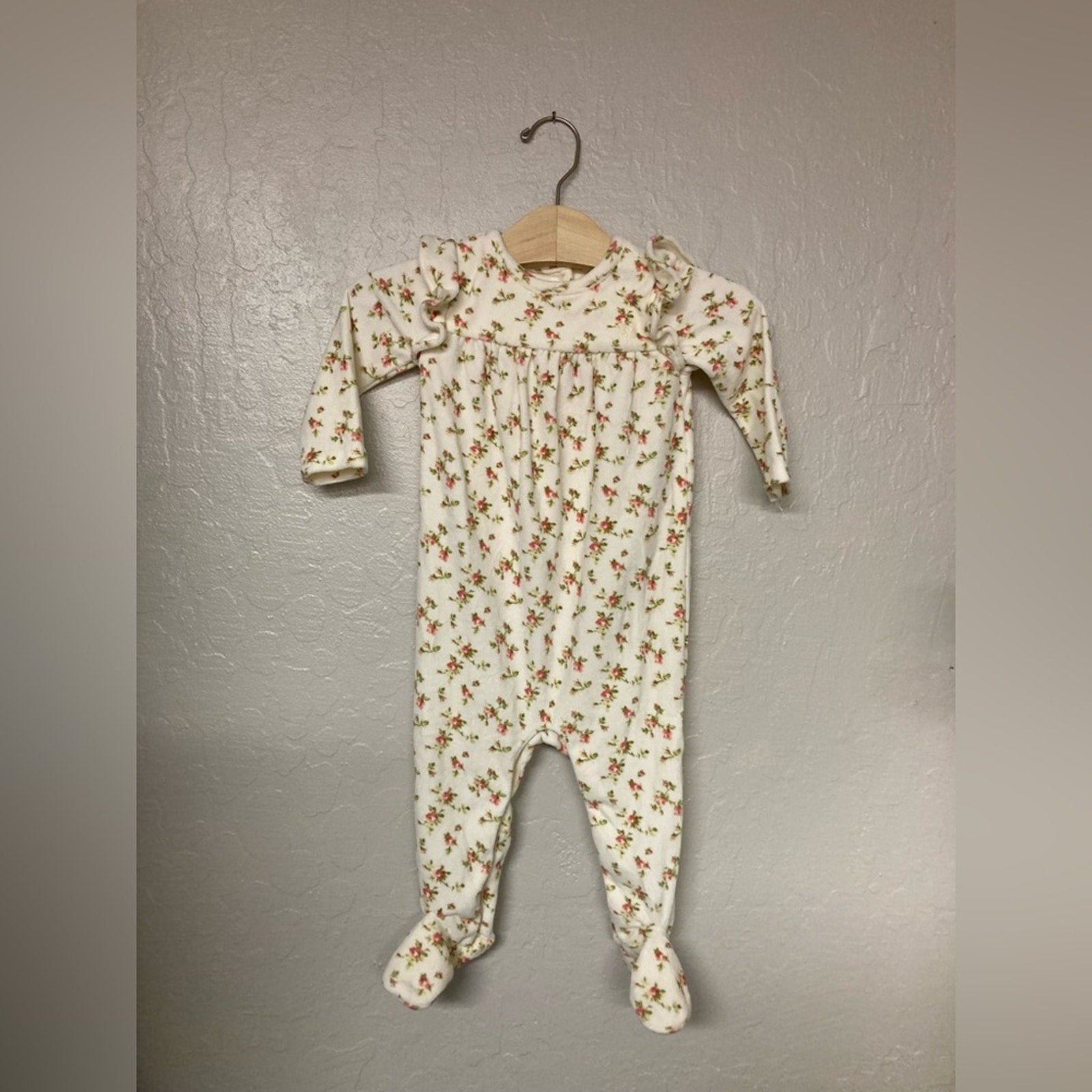 ralph lauren floral footie 9M