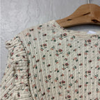 zara girls' ribbed floral shirt 10Y