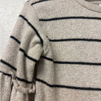 zara girls' beige stripe knit sweater 3-4Y