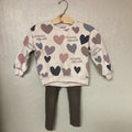 zara girls' hearts outfit 4Y