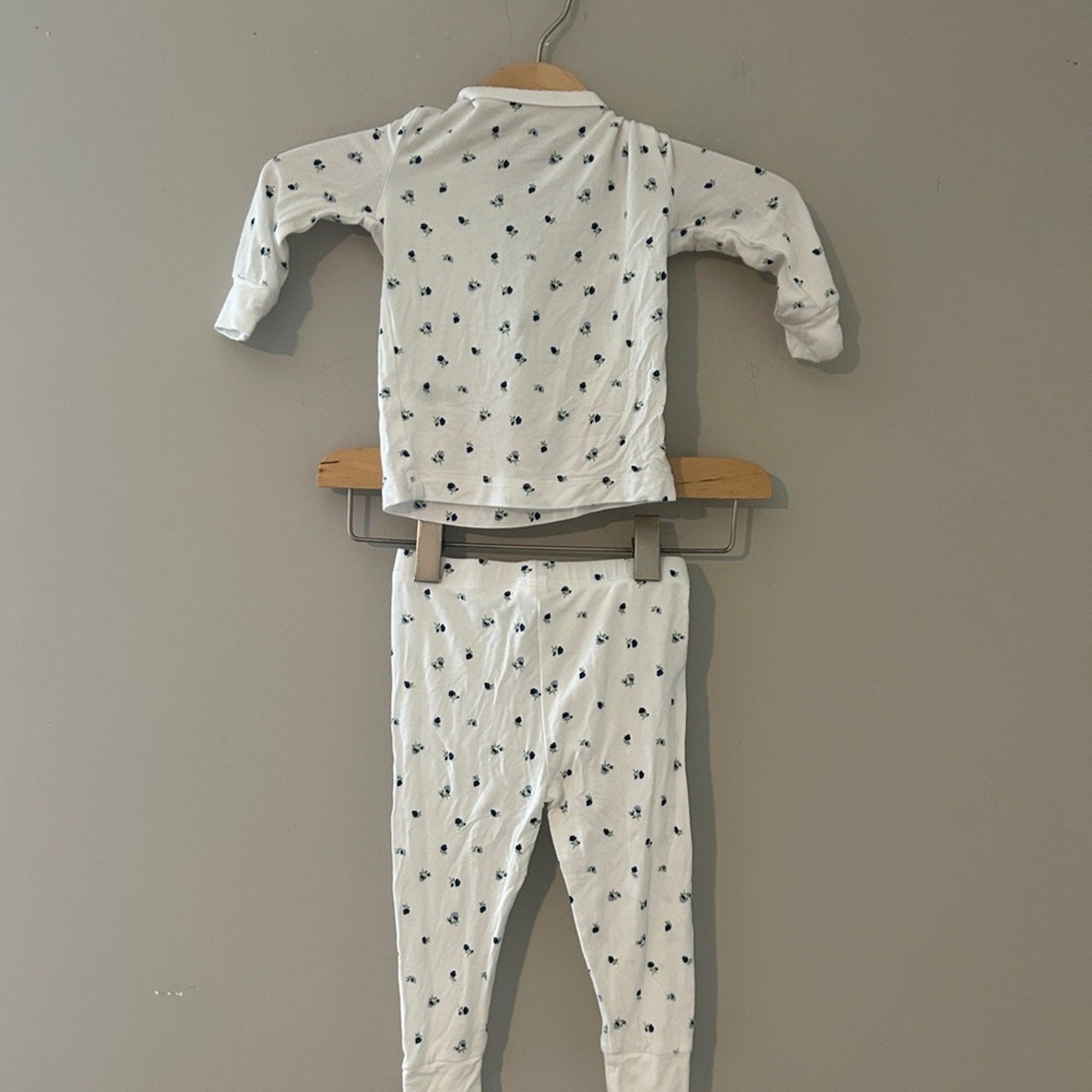 little me girls' white floral set 12M