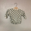 rylee + cru checkered romper 0-3M