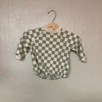 rylee + cru checkered romper 0-3M