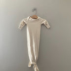 colored organics cream baby gown 0-3M