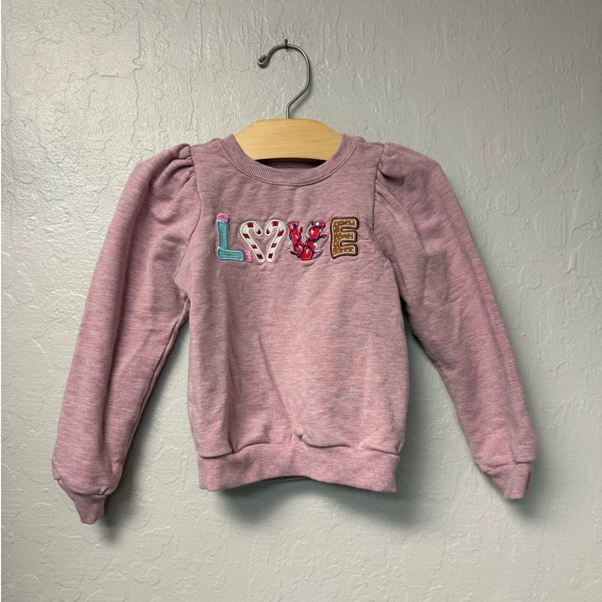 little sleepies girls' pink sweatshirt 3Y