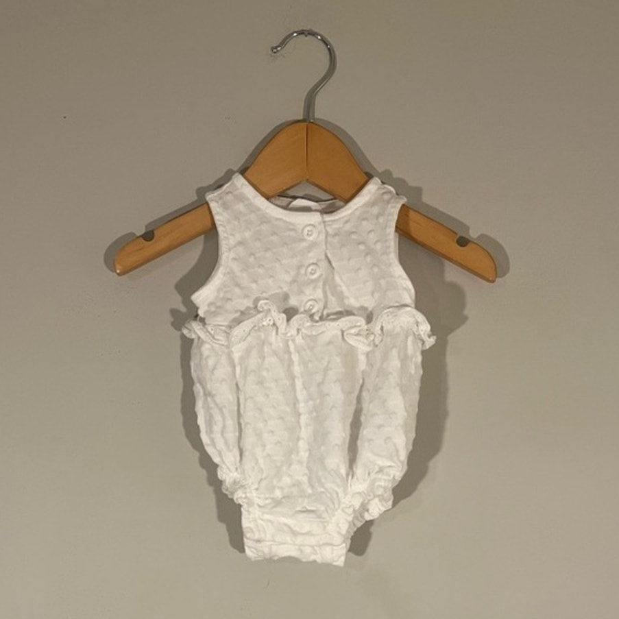 baby gap girls' white romper 0-3M