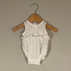 baby gap girls' white romper 0-3M