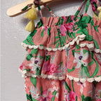 louise misha girls' floral romper 3M