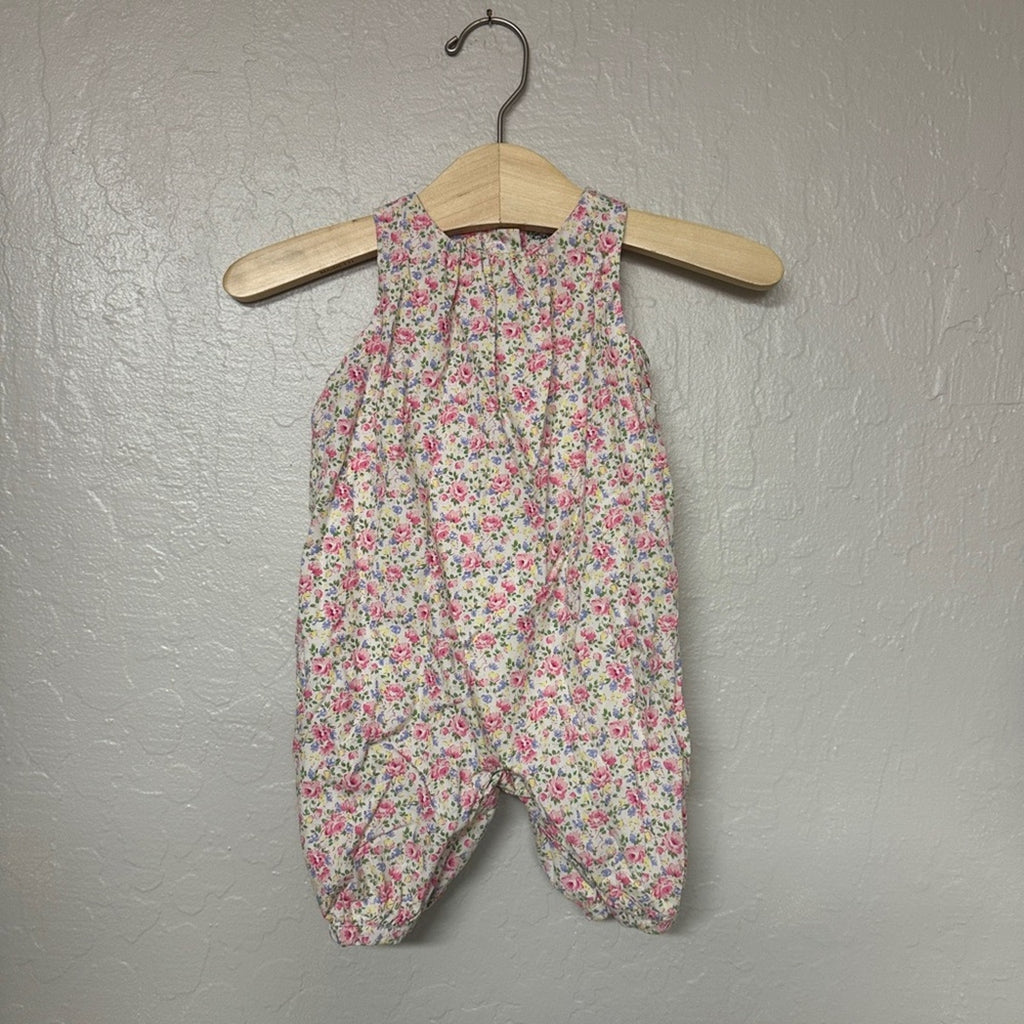 ralph lauren girls' floral romper 3M