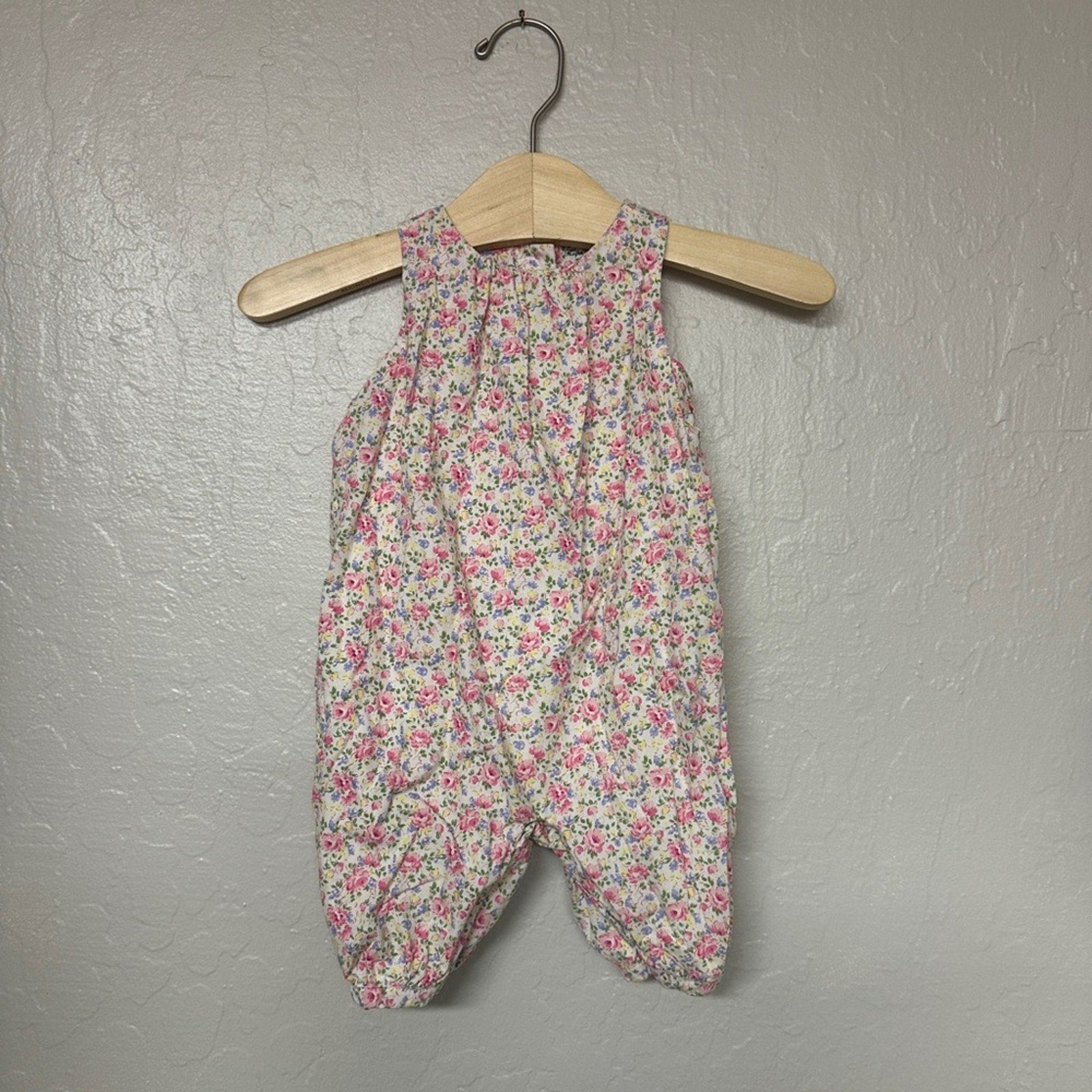 ralph lauren girls' floral romper 3M