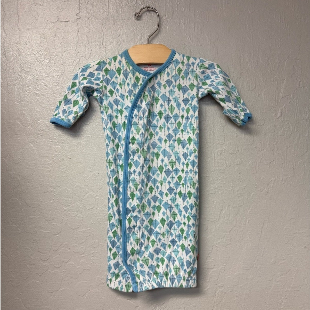 magnificent baby blue organic cotton gown newborn