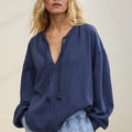 aerie blue tie sweatshirt MEDIUM