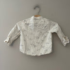 zara boys' linen waves / bird top 12-18M
