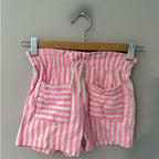 zara girls pink stripe paper bag shorts 6Y