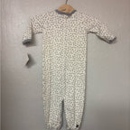 tea collection girls' gray romper 3-6M