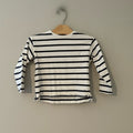 zara boys' navy white striped tee 3-4Y