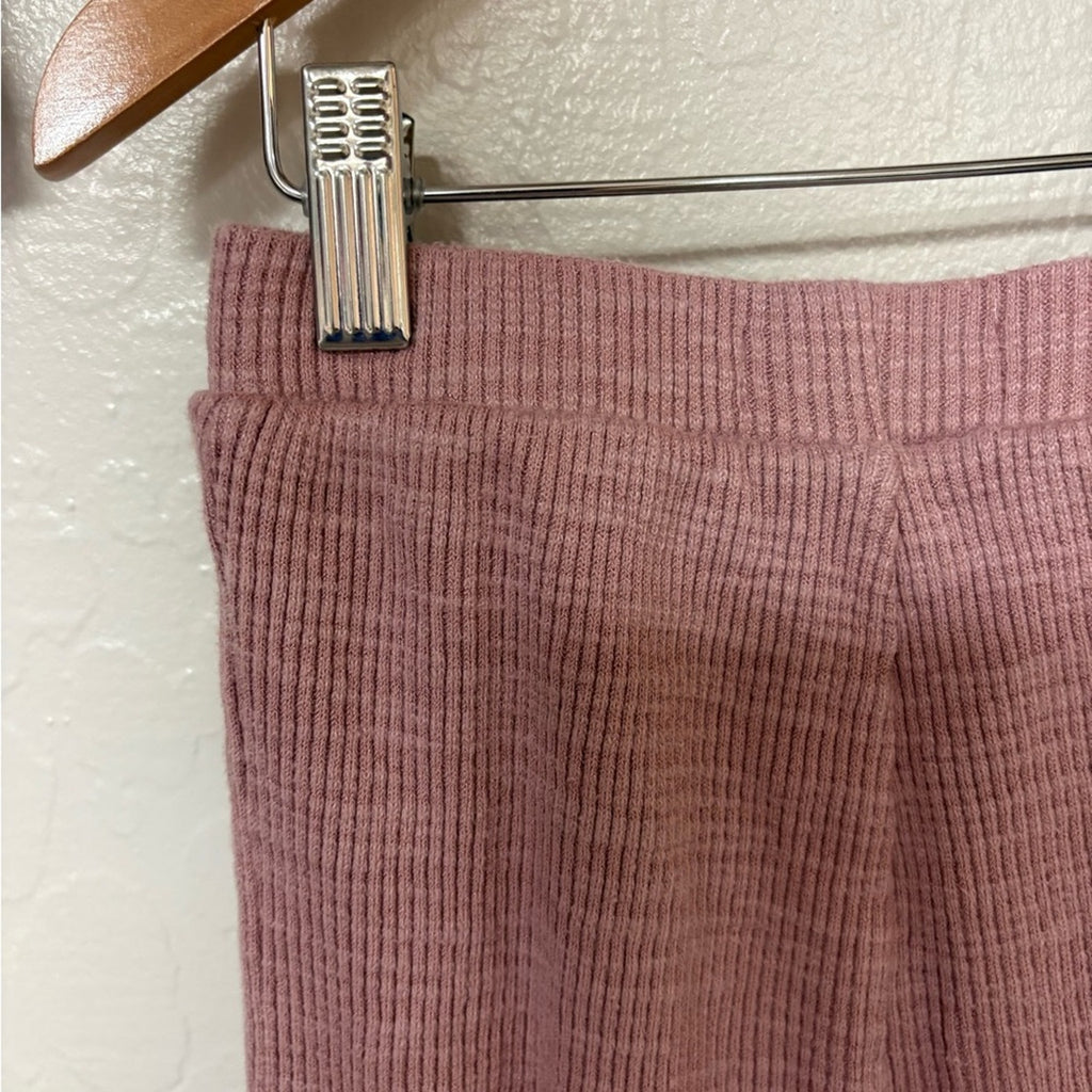 little co. girls' mauve ribbed matching set 4Y