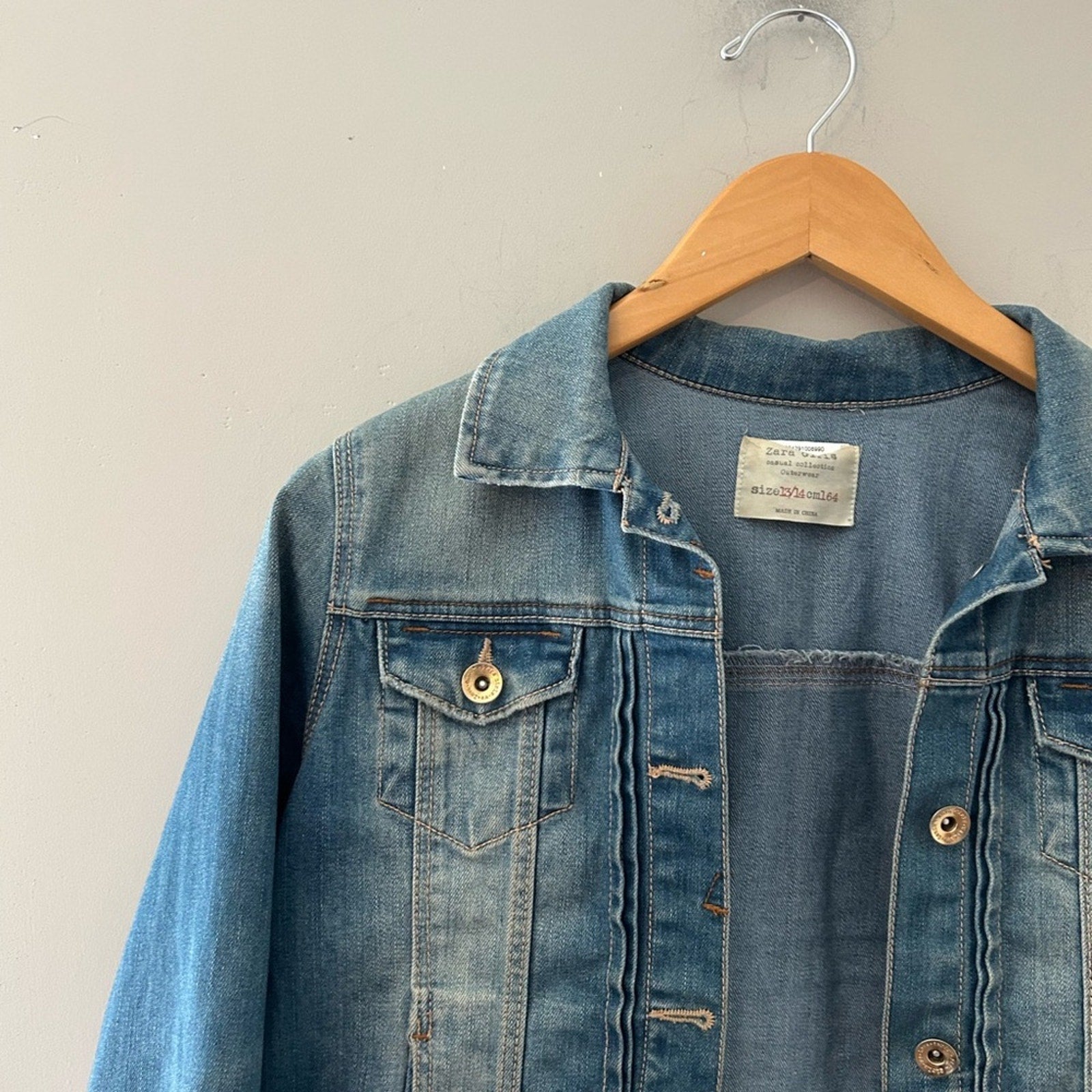 zara girls' denim jacket 13-14Y