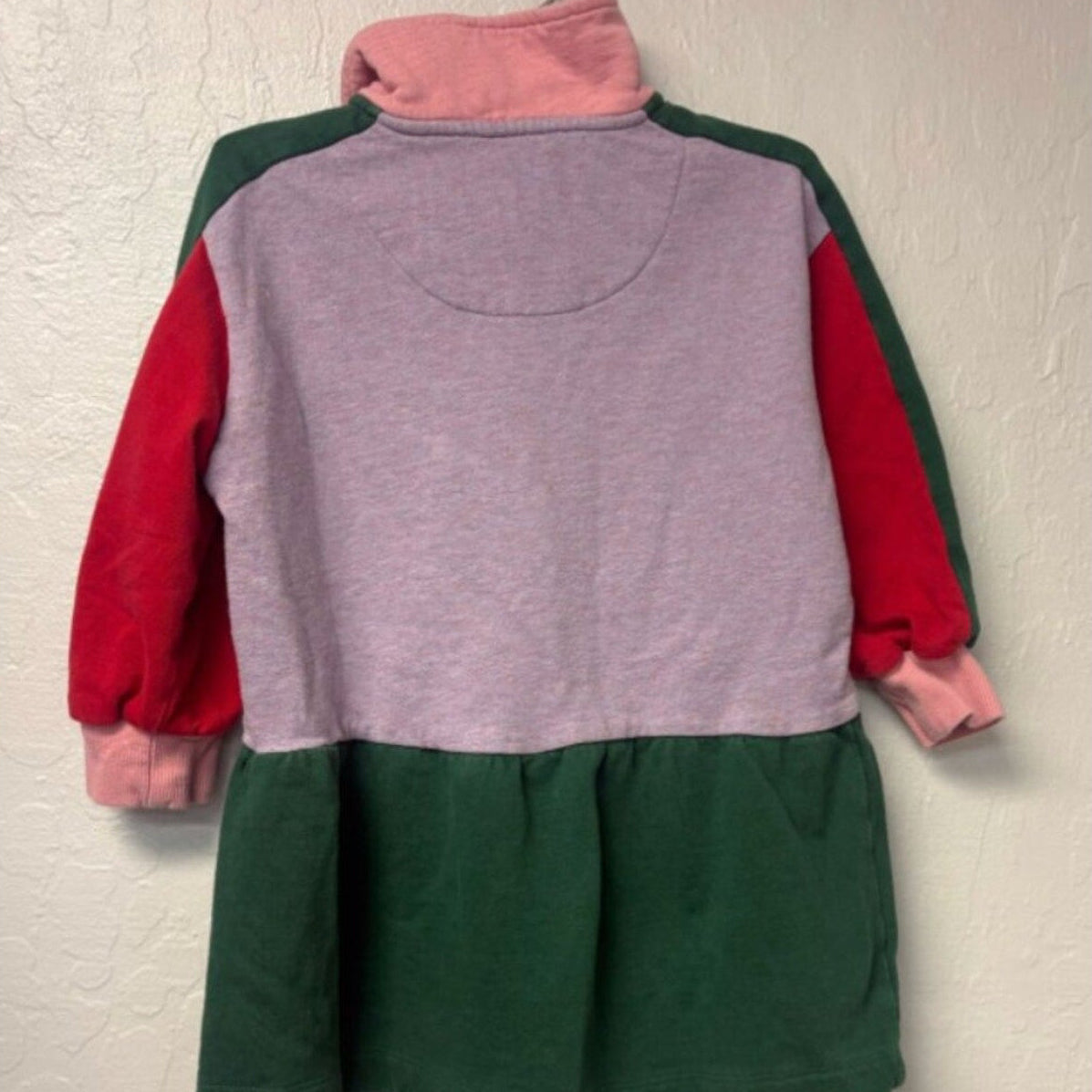 mini boden colorblock sweatshirt dress 3-4Y