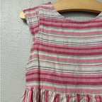 mayoral pink stripe linen dress 5Y