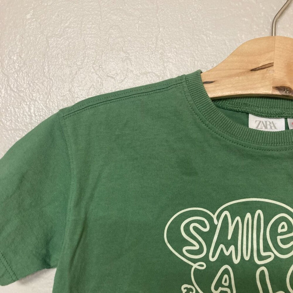 zara green walrus tee 4Y