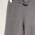 zara girls' gray waffle leggings 3-4Y